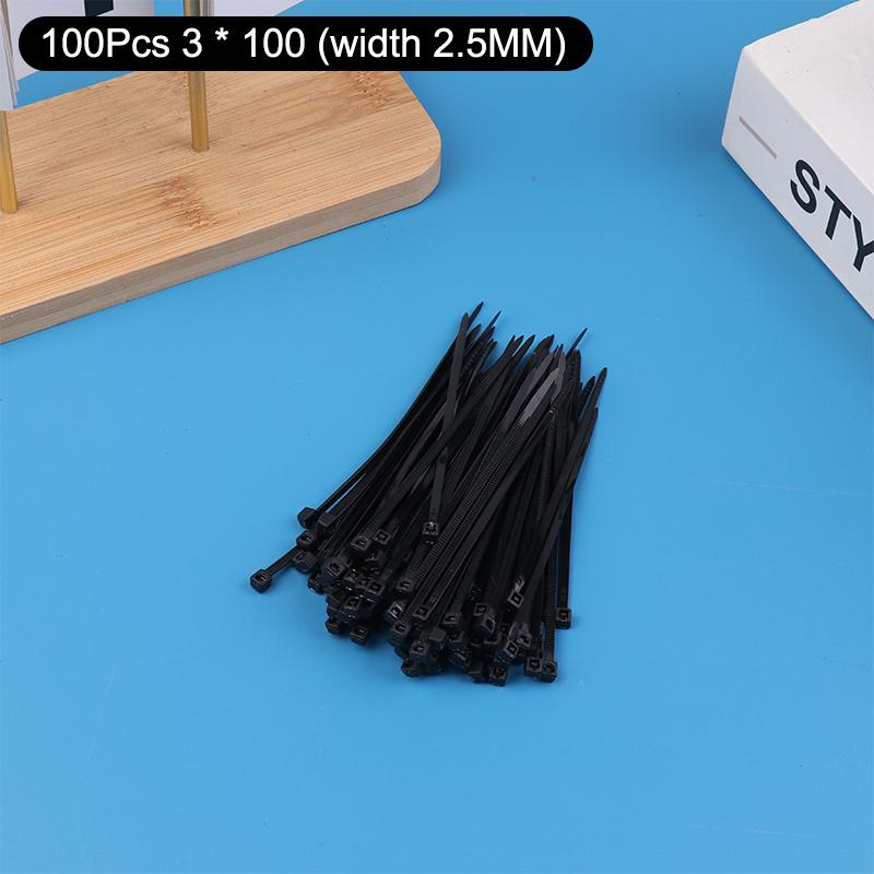 

100/500Pcs Self-Locking Cord Straps Plastic Nylon Adjustable Cables Fastening Loop Home Office Wire Zip Tie