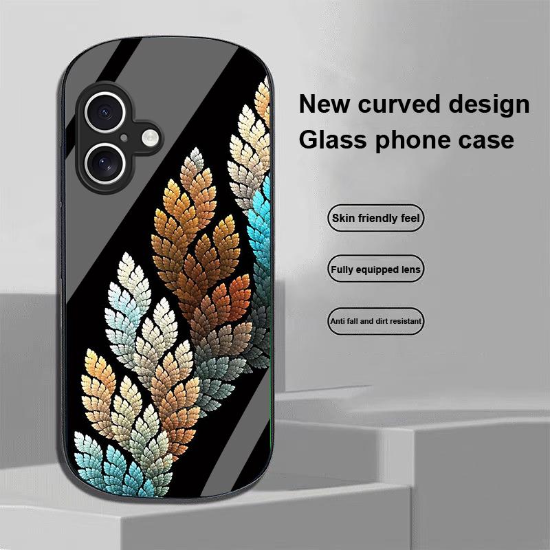 Geometryczny Wzór Dla Apple IPhone 16 11 13 15 14 Pro Max 12 Mini 7 8 Plus XR XS Etui na Telefon z Hartowanego Szkła o Eliptycznym Kształcie