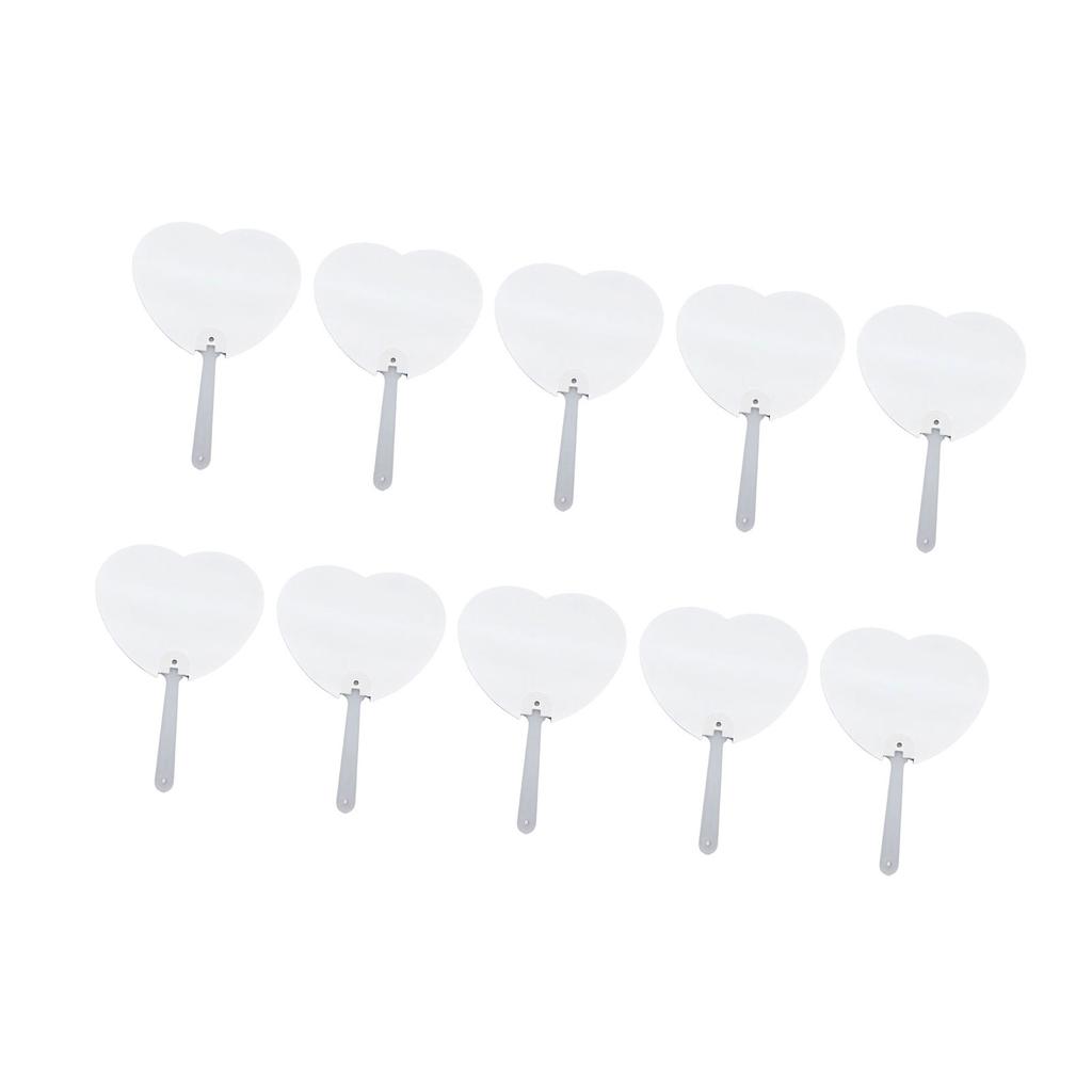 10Pcs Sublimation Paddle Fan Personalized Double-Sided Sublimation Fan Blanks for Church Events and Guest Gifts