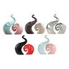 2 Pieces Couple Elephant Statues Collection Table Centerpiece Animal Sculptures for Living Room Office Bedroom Shelf Fireplace