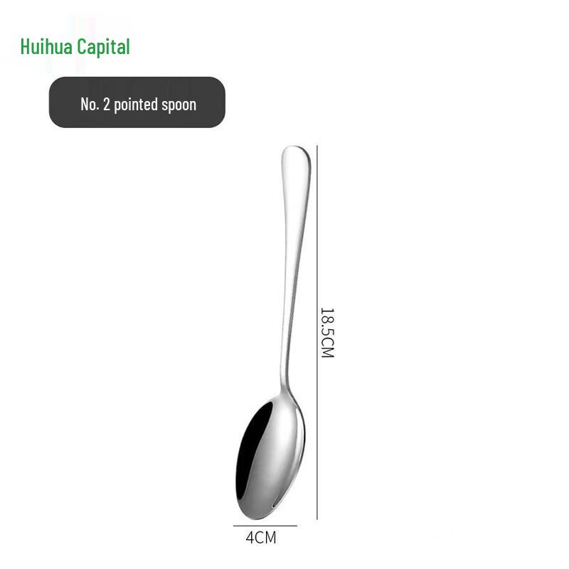 HUIHUADU 304 Stainless Steel Pointed Spoon Set