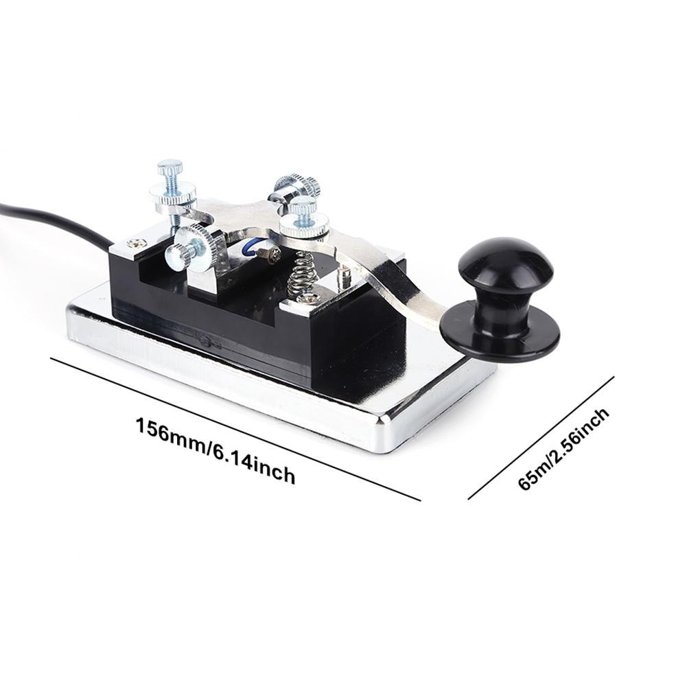HY-K4 Stainless Steel Morse Code CW Trainer Learner CW Telegraph Key Shortwave Radio Communication Teaching Aids