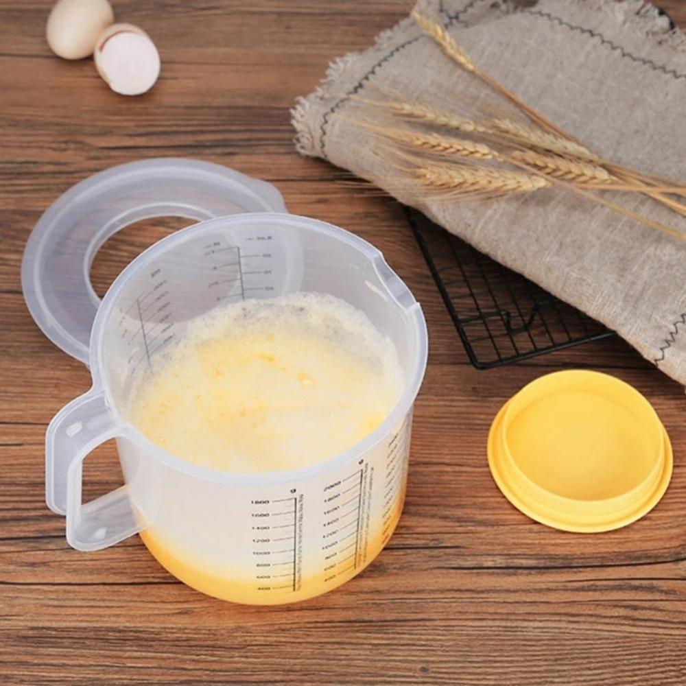 Milk Splash Proof Butter Graduated Egg Beating Cup Baking Tool Measuring Cup Mixing Bowl