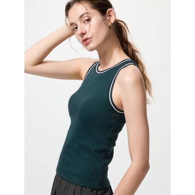 Rib Bra Top American Sleeve