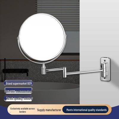 Double-Sided Retractable Wall-Mounted Vanity Mirror for Makeup and Dressing