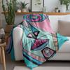 Abstract Face Design Throw Blanket for Sofa Bed Travel Camping Living Room Office Conditioning Blanket for All Seasons Gifts