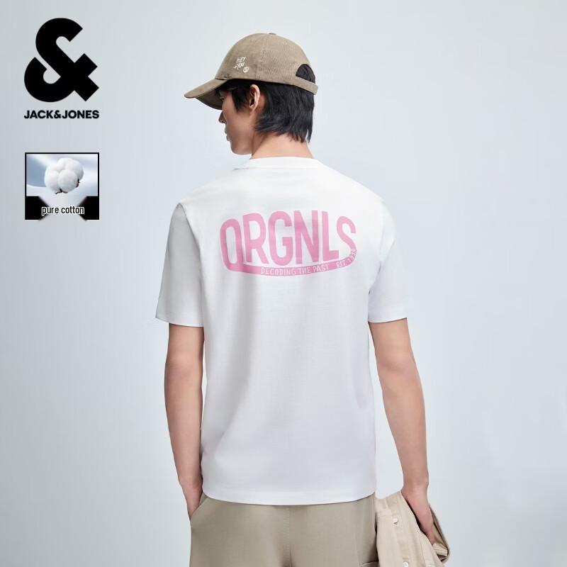JACK&JONES Men s Cotton Graphic Print Crew Neck T-Shirt S
