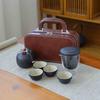Light Luxury Outdoor Travel Tea Set, Portable Express Cup, One Pot of Four Cups, High-end Holiday Commemorative Gifts
