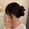 Korean Square Cross Keel Roll Grab Clip Mori Small Fresh Simple Hairpin Versatile Temperament Ladylike Fan