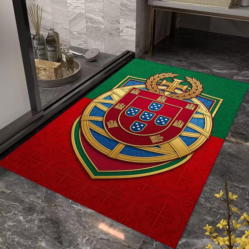 Portuguese Heritage Emblem carpet printing Living room and bedroom mats Doormat Dormitory decoration Christmas gifts