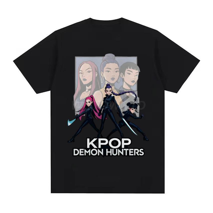 Summer Round Neck Demon Hunter Pattern 3D Printed Top Fashionable Casual Short Sleeved Children's Boy and Girl Kids Unisex T-shirts