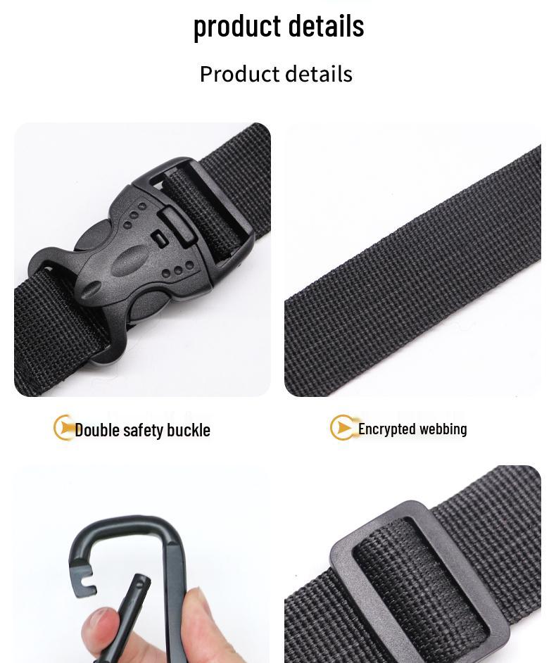 Adjustable Outdoor Backpack Buckle Strap - Portable Hook & Lanyard for Mountaineering and Camping