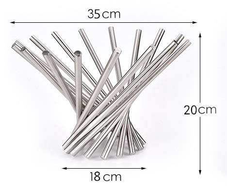 [narunaru] Stainless Steel Foldable Fruit Basket, Basket Bowl, Interior Decor