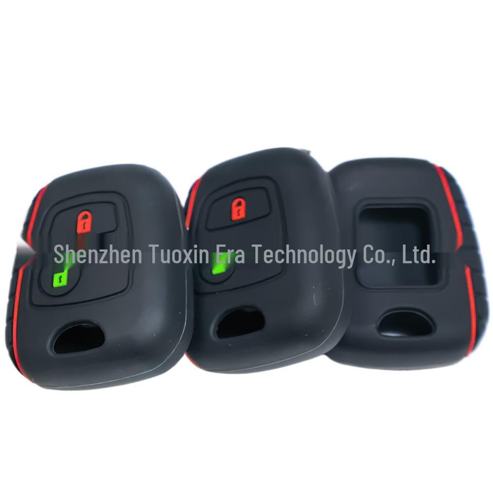 Silicone Key Cover for Dongfeng Peugeot 207/307 and Citroen Elysee/Picasso - 2 Button