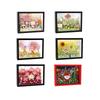 Idea Arts Micro Diamond Block Home Furnishing Nanobrick Flower World 3D Photo Frame Toy Building Brick With Light For Girl Gifts