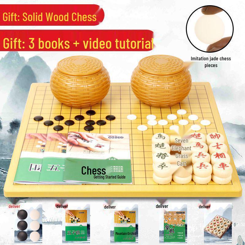 Large Frosted Chessboard - Eye-Friendly Imitation Jade Design, Drop-Resistant for Students, Ideal for Chess, Go, and Gomoku.