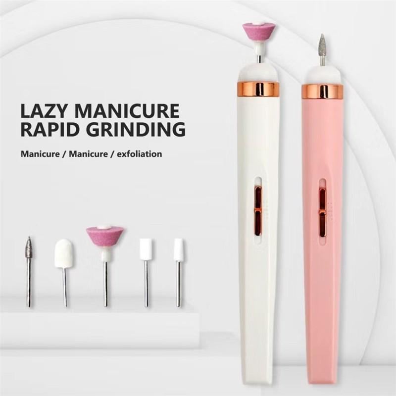 Portable Electric Nail Polisher & Manicure Set - 5-in-1 Nail Grinding Tool