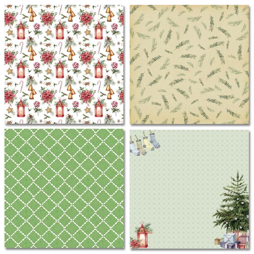 XMas Season Style Scrapbooking Paper Pack Of 24 Sheets Handmade Craft Paper Craft Background Pad Christmas Gift