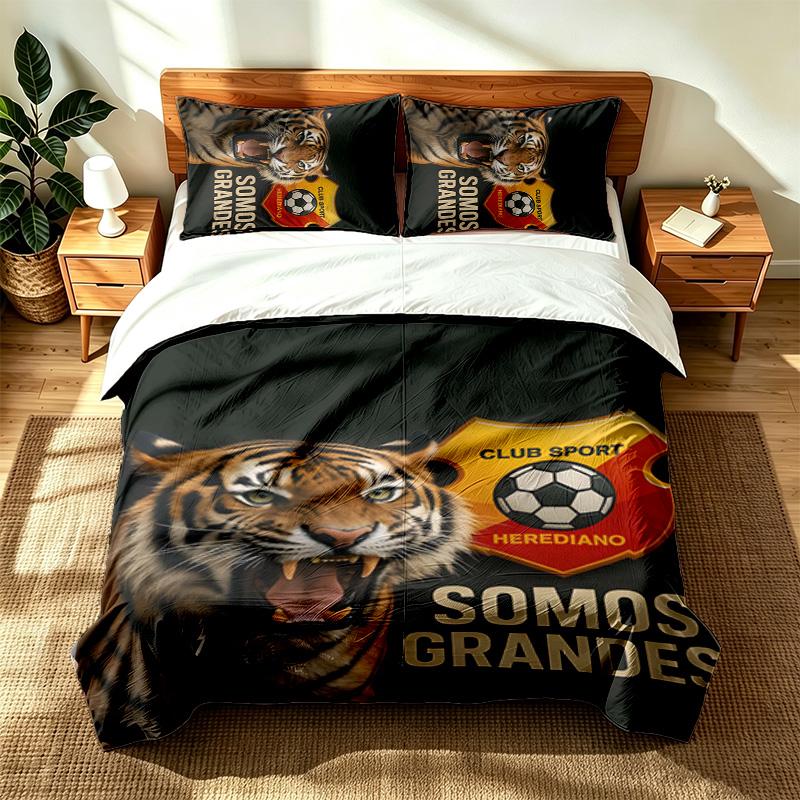 Club Sport Herediano (5) 3pc set suitable for master bedrooms soft and comfortable an ideal gift for family and friends Includes one duvet cover and t