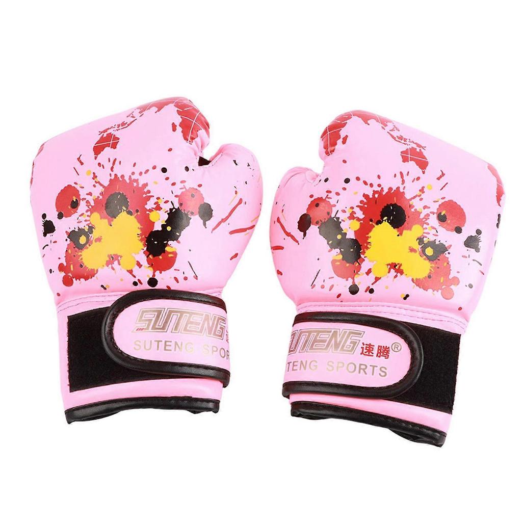 Gants de Boxe pour Bébés Filles Garçons Enfants Entraînement au Punch Moufles de Combat pour Enfants (rose)