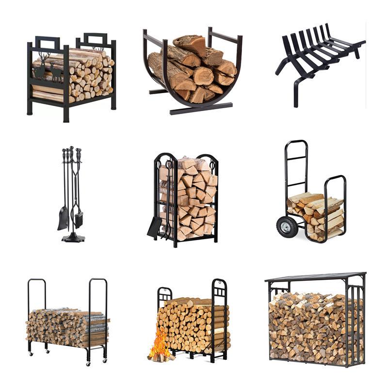Outdoor Camping and Indoor Firewood Storage Rack