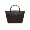 Le Pliage Green Korte Handgreep Opvouwbare Dumpling Tas Gerecyclede Canvas Draagtas Kleine Dames draagtassen Mocha 1621919002