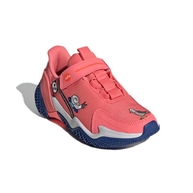 Cleofus x Adidas 4Uture Rnr El K Breathable Low Top Kids' Running Shoes Pink Blue Kids' Sneakers FW2415