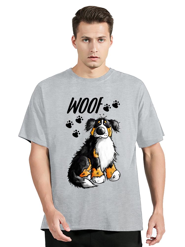 

New Woof Bernese Mountain Dog Gift Funny Cute T Shirt Kawaii Euro Mens Clothing Cotton Tshirt Costume Breathable Printed Tops... S разноцветный