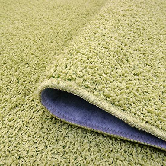 Tsujikawa Sangyo Soft Shaggy Rug Carpet Made in Japan Rug Shaggy Green 190 x 190cm 2 Tatami