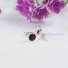 Natural Garnet Stud Earrings, 925 Sterling Silver, Dainty Gemstone Earring
