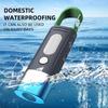 Red Blue Warning Light Zoomable Flashlight Portable Hook Waterproof Super Bright Torch 6 Hours of Battery Life