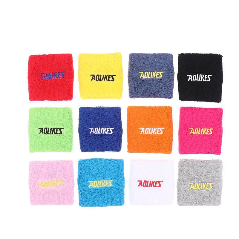 1Pc Cotton Wristband Sport Moisture Wicking Athletic Sweatband Running Gym Yoga Wrist Sweat Band Fitness Wrist Cuff Wrap