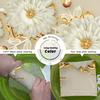 1Pc Shower Curtain - Elegant White Flowers And Golden Swans Design For A Luxurious Bathroom Waterproof