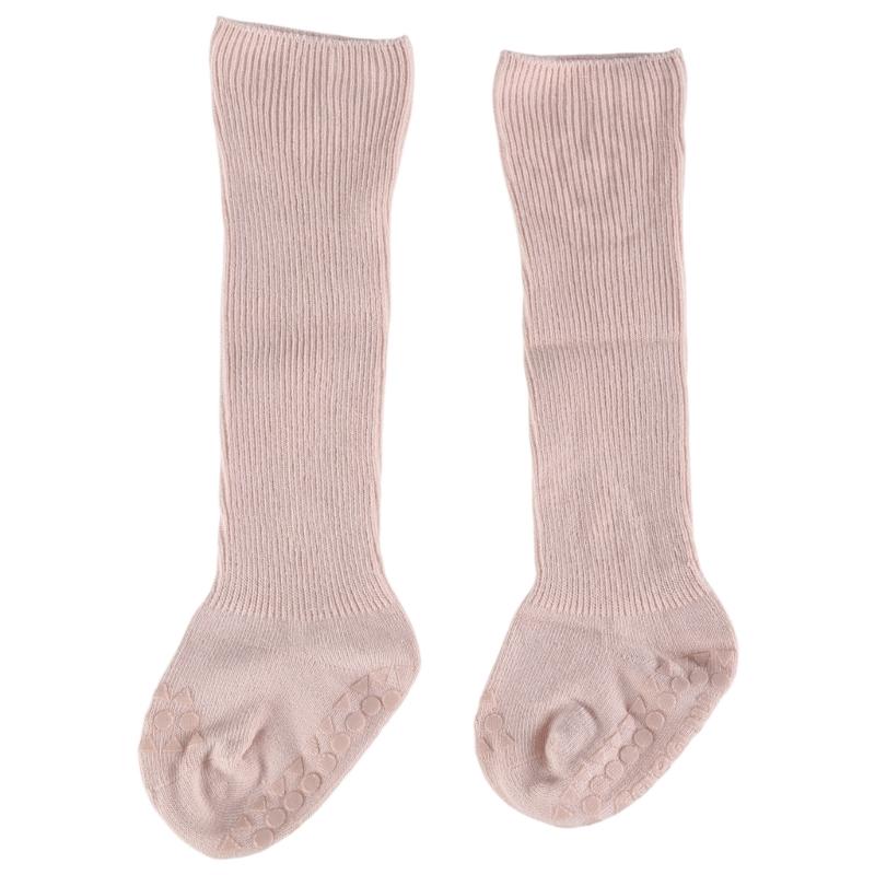 Anti-Rutsch Boden Socken für Kleinkind Mädchen Jungen Unisex Überknie Socken Säugling gekämmte Baumwolle Gummisohlen Socken für Innen