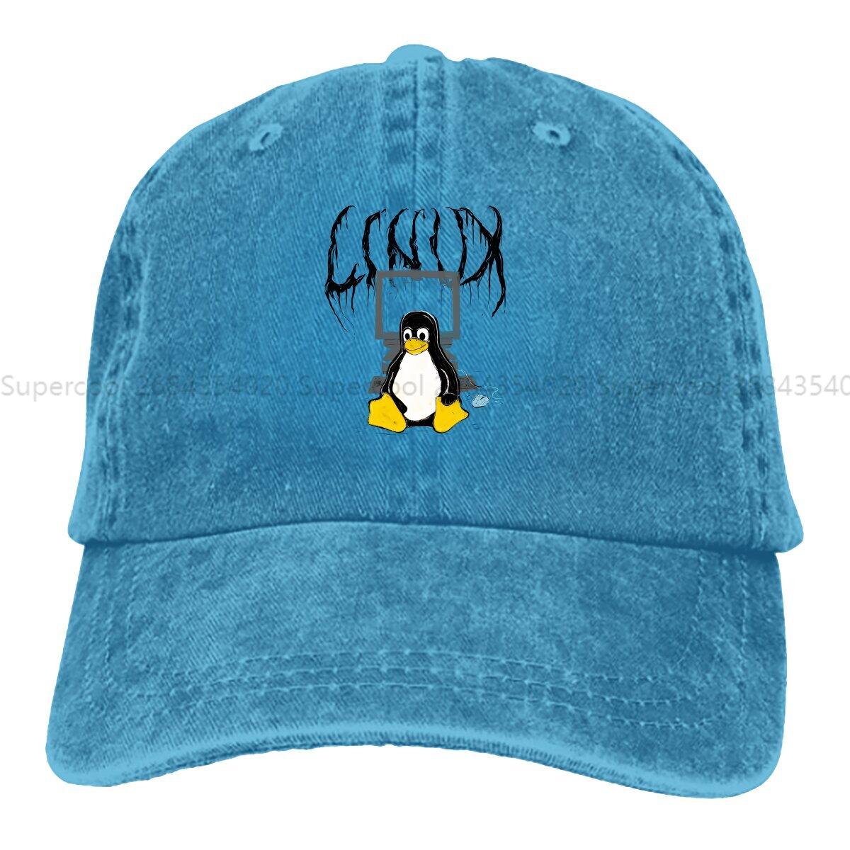 Tux Color Baseball Cap Unisex Hats Wounisex Visor Protection Snapback Linux System Caps One Size