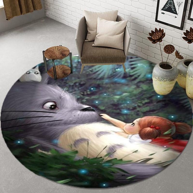 2023 Animation Cartoon 3D Rugs Round Mats Round Rugs Bathroom Mats Home Decoration Kitchen Rugs Living Room Rugs Non-slip Rugs