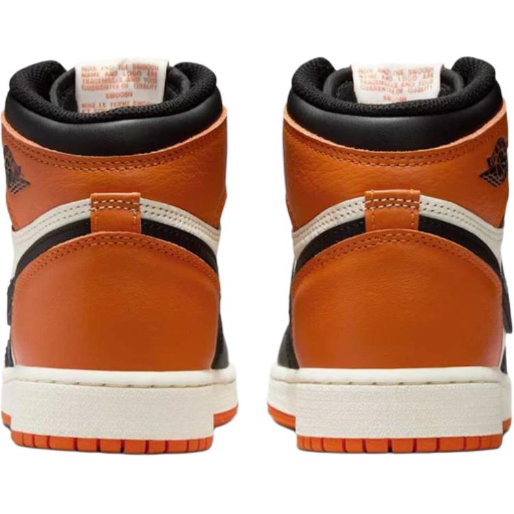 Air Jordan 1 Retro High OG GS Shattered Backboard 2025 Kids Sneakers Orange Black Sail FD1437-008