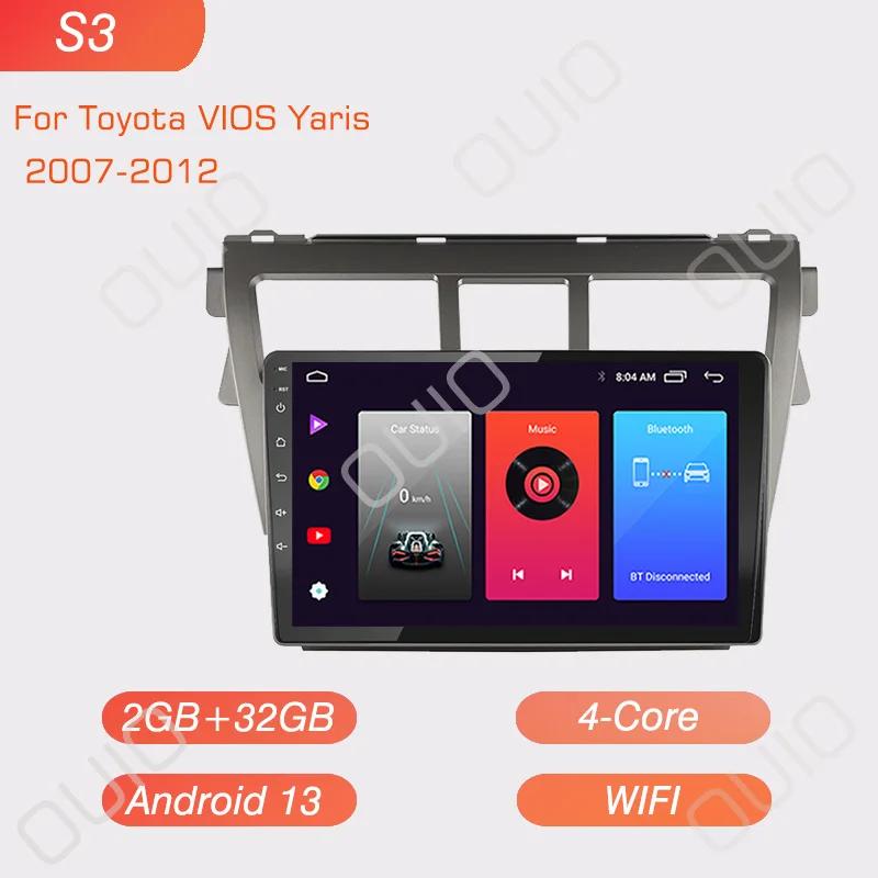 

Android 13 Радио для Toyota VIOS Yaris 2007 2008 2009 2010-2012 Автомобильный стерео Мультимедийный проигрыватель Carplay Авто GPS навигация 2DIN