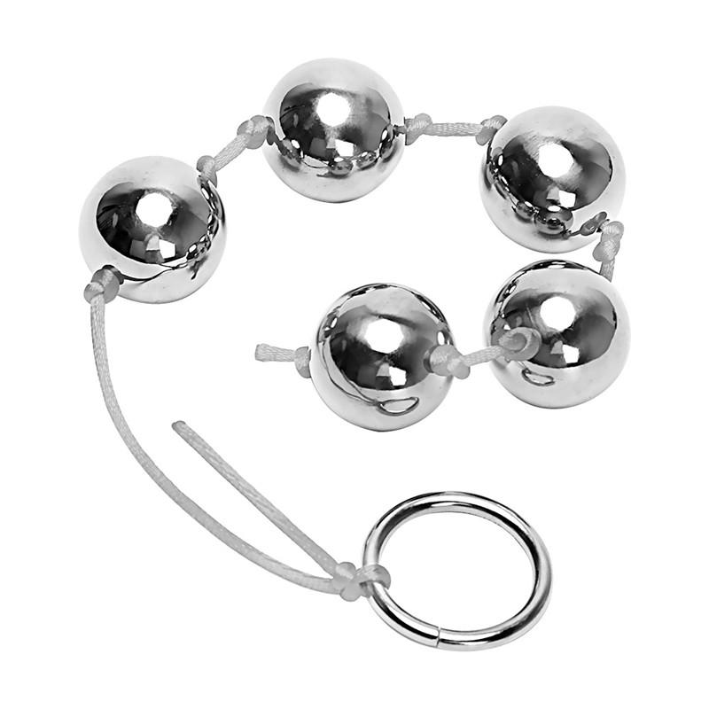 5 Anal Balls Metal Butt Vaginal Plug Stainless Steel Sex Toys For Women Men Erotic Ring Handheld Anal Bead Dildo Adult