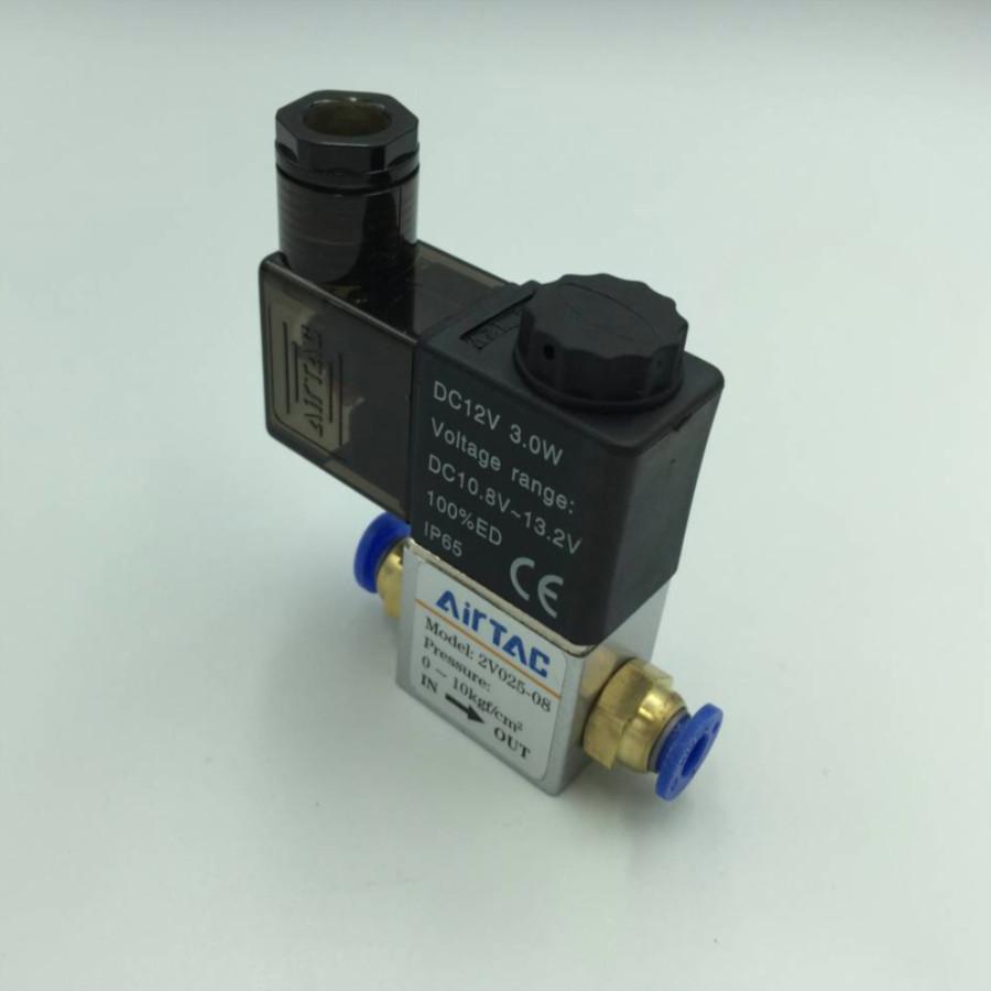 

12V 24V 220V Volt Pneumatic Electric Solenoid Valve 2 Position 2 Port Normally Closed Air Magnetic Valve 6mm 8mm Hose Connection DC12V
