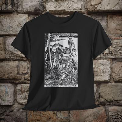 The Kiss That Gave The Victory H J Ford Illustration From The Crimson Fairy Book 1903 Unisex Tshirt Shortsleeved Unisexs Tshirt