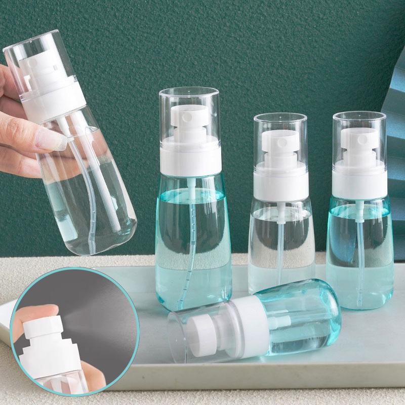 

30ml 60ml Travel Spray Bottle Transparent Plastic Bottle Lotion Pump Travel Perfume Fine Mist Toner Bottles Refill Lotion Bottle 60ml