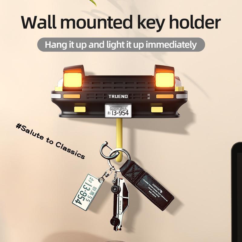 AE86 Pop-Up Headlight Key Hook: Decorative Wall Hanger & Creative Toy Car Model