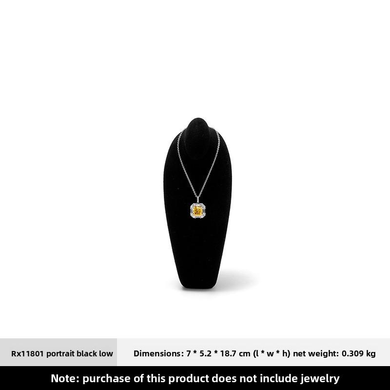 Microfiber Necklace Display Bust Mannequin Neck Jewelry Stand for Retail Counter Showcase