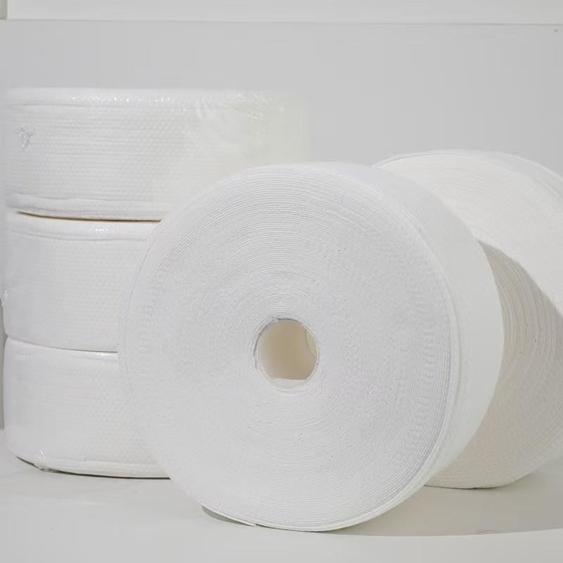 Wholesale Face Towels Cotton Facial Tissue Beauty salon roll paper Wipes Dry Wet Skincare Roll Paper +GIFT