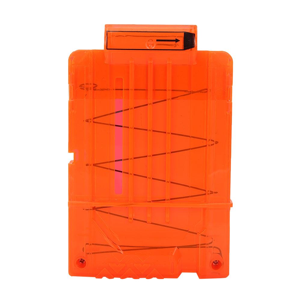 Soft Clip Plastic Cartridge Magazine Toy (5 Transparent Orange)