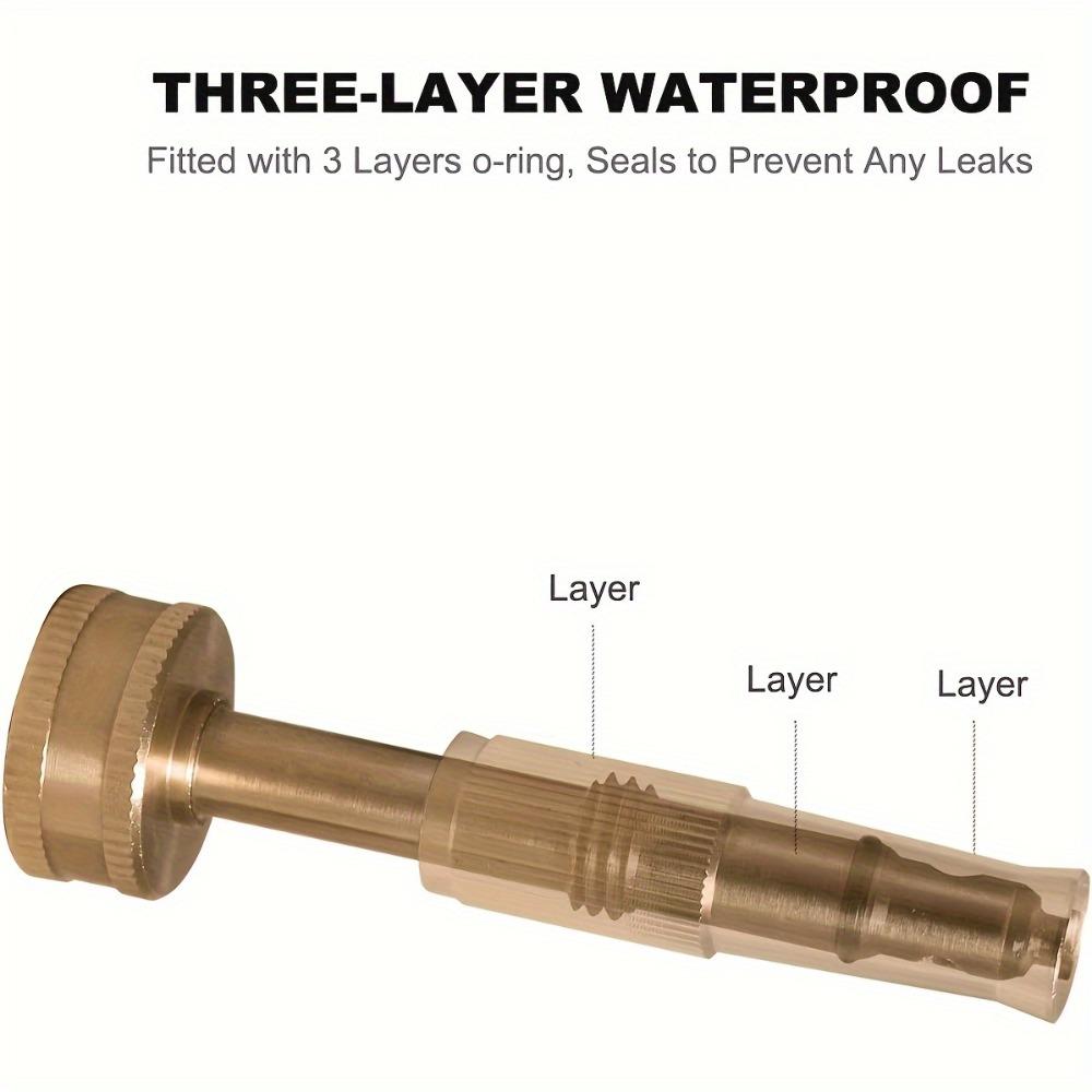 2 Messing-Hochdruck-Wasserpistolen-Düsen | Verstellbare Turbodüse mit 3/4-Zoll-Gewindeanschluss, Ergonomischer rutschfester Griff.