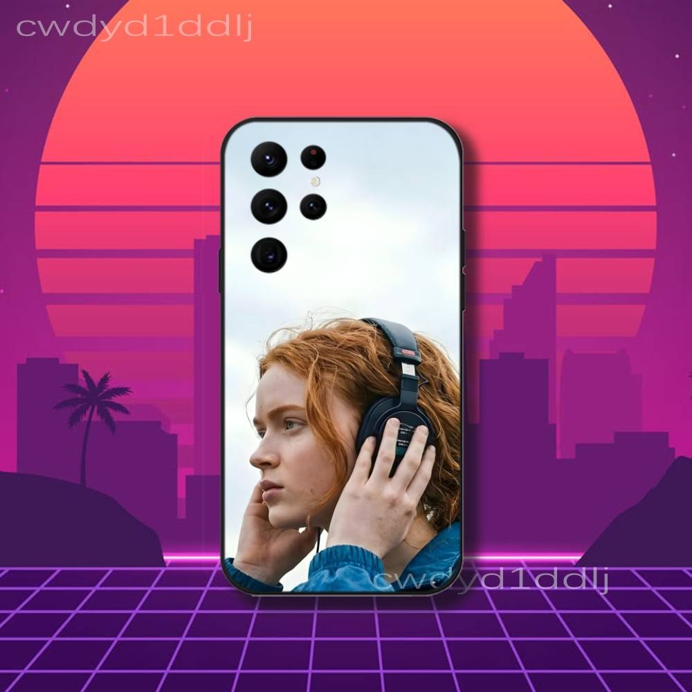 M-Max Mayfield Sadie Sink ST5 Phone Case For Samsung S10,S21,FE,S21 ,S26,S25,S24,S23,Ultra,S9,S22,Plus Black Shockproof Silicone