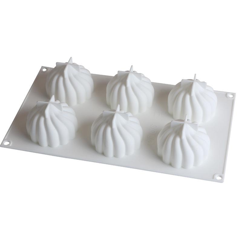 1 Pc 6 Steamed Buns, Cookies, Ice Cream Mousse Mold, Small Whirlwind, Small Onion Head Cake, Silicone Mold, Chocolate Mold