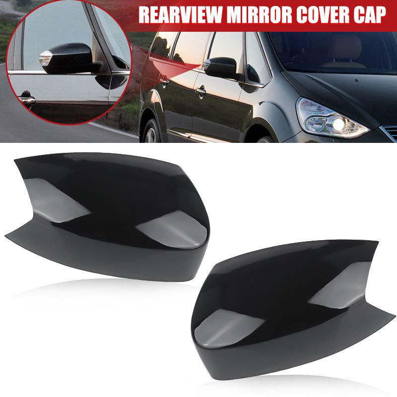 Glänzende Weiße/Glänzende Schwarze Rückspiegelabdeckung Für Ford S-MAX Galaxy S-Max 2006 2007 2008 2009 2010 2011-2015 KUGA/Escape 2008